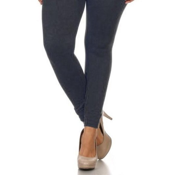 NWT Yelete Plus Size High Waist Tummy Control Leggings - Picture 2 of 3